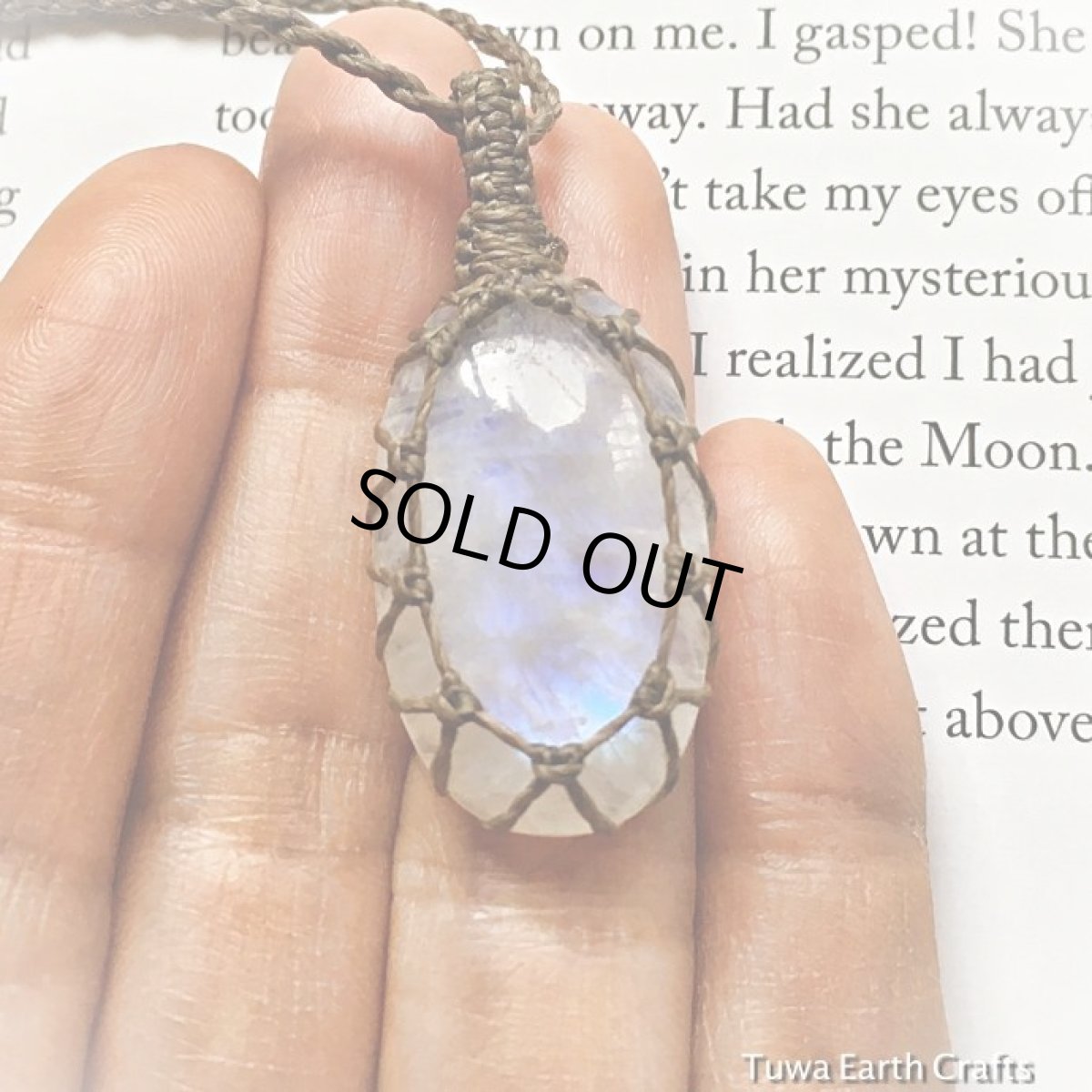 画像6: 1点物　高品質ブルームーンストーン　ペンダント・ネックレス★シンプル＆ナチュラル　天然石パワーストーンアクセサリー　マクラメ　ハンドメイド (6)