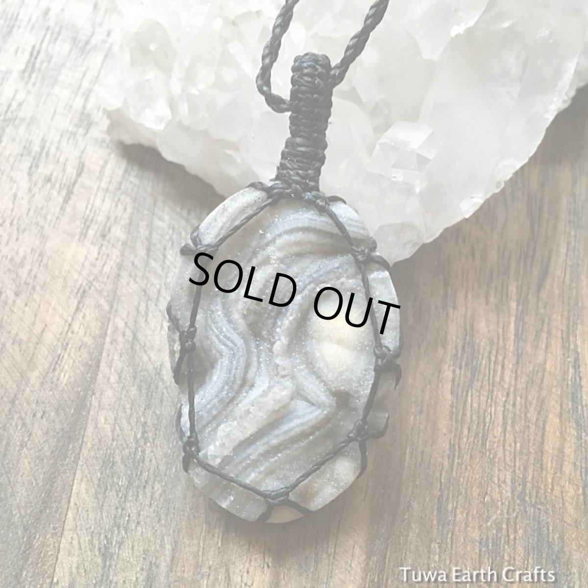 画像4: 高品質カルセドニーローズ　アモライト　ドゥルージー　ペンダント/ネックレス　シンプル　1点物★ヒーリングストーン原石スピリチュアル＊マクラメ編みアクセサリー＊天然石パワーストーン (4)