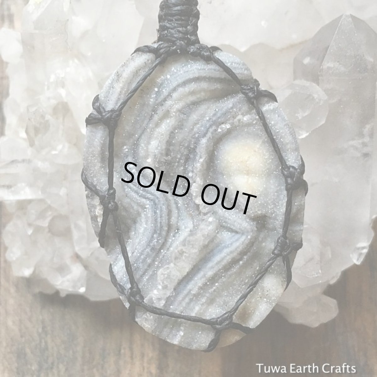 画像3: 高品質カルセドニーローズ　アモライト　ドゥルージー　ペンダント/ネックレス　シンプル　1点物★ヒーリングストーン原石スピリチュアル＊マクラメ編みアクセサリー＊天然石パワーストーン (3)