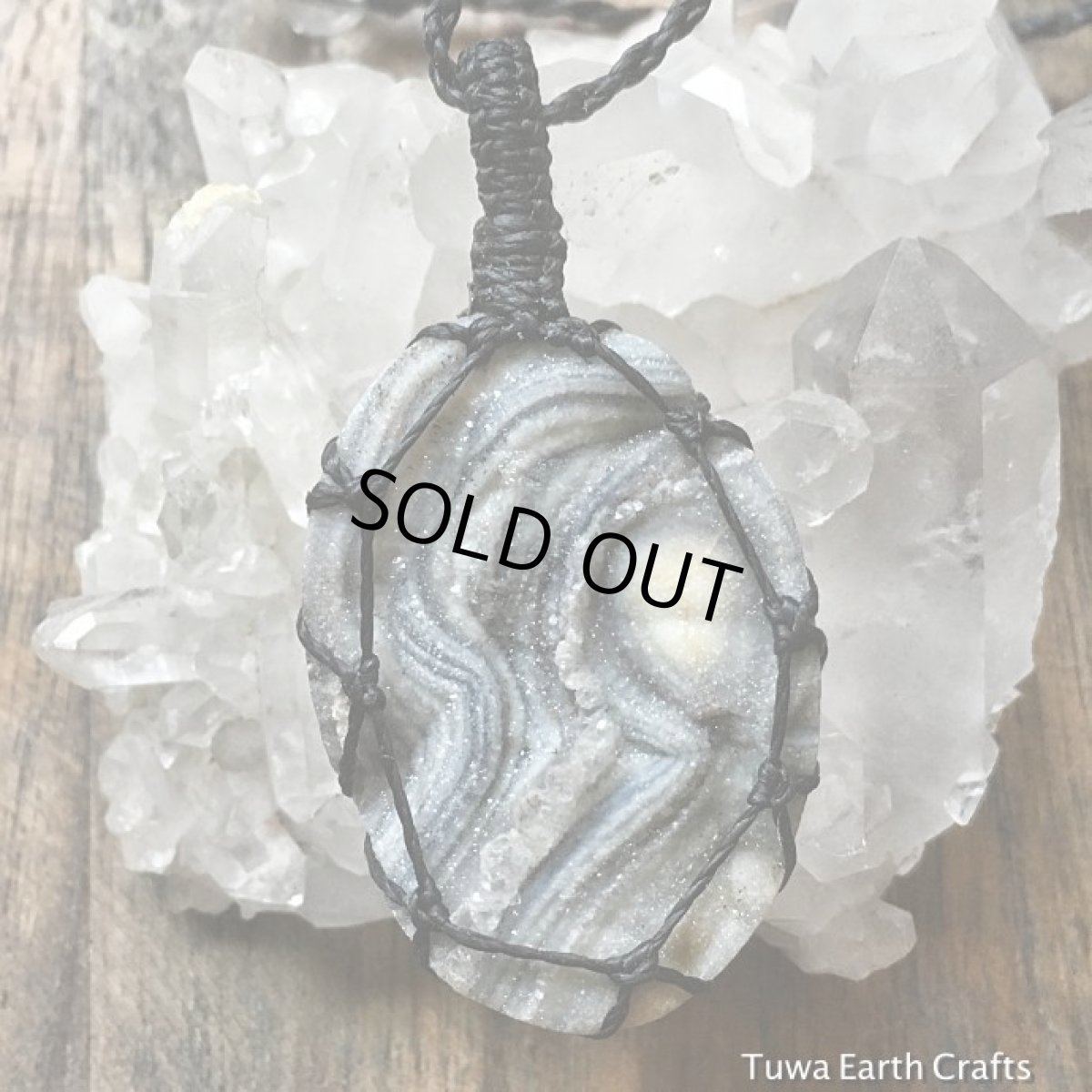 画像5: 高品質カルセドニーローズ　アモライト　ドゥルージー　ペンダント/ネックレス　シンプル　1点物★ヒーリングストーン原石スピリチュアル＊マクラメ編みアクセサリー＊天然石パワーストーン (5)