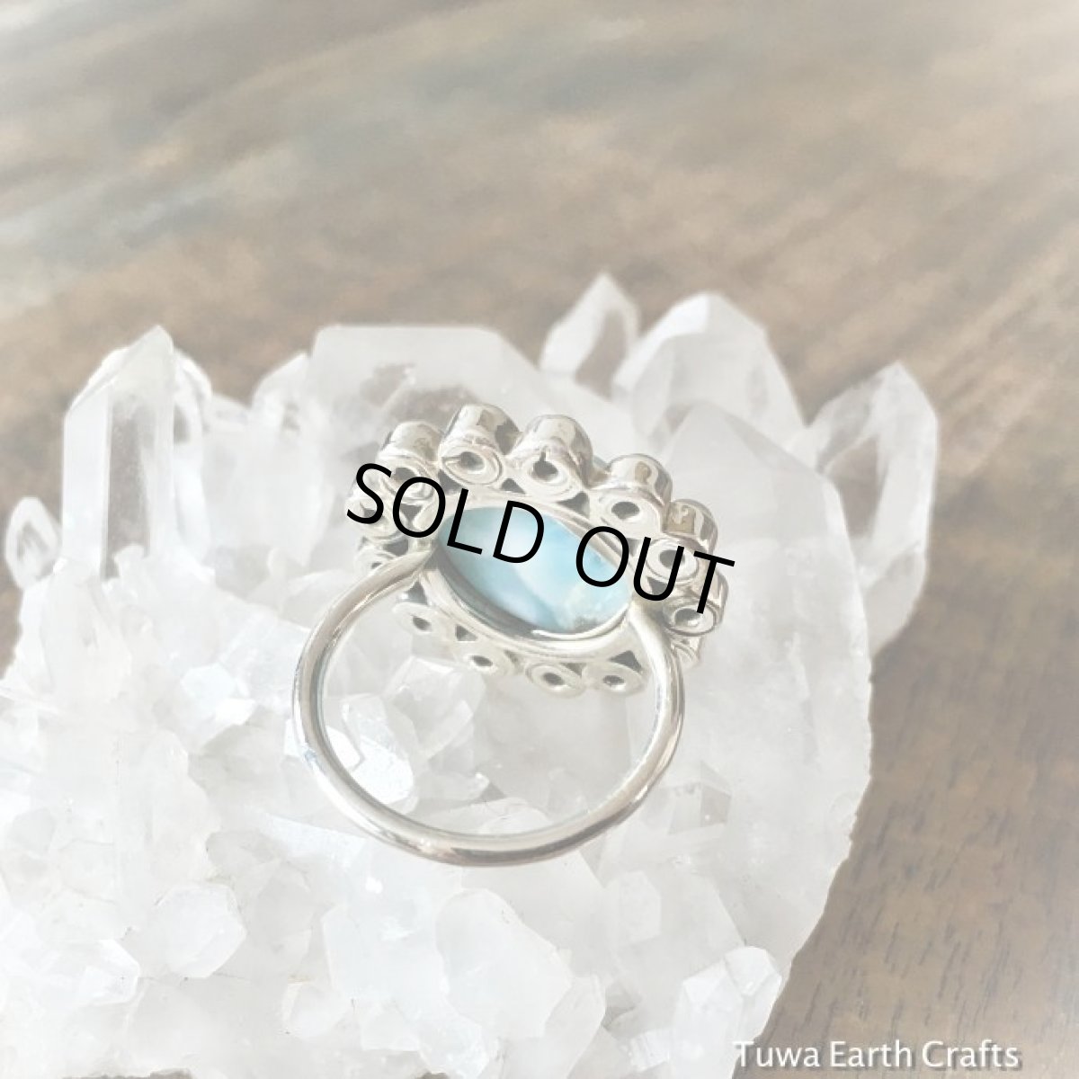 画像19: １点物　高品質　ラリマー＆レインボームーンストーン　リング　指輪13号★ヒーリングストーン  カリブ海三大宝石　アトランティスストーン　フラワーデザイン　天然石パワーストーン　アクセサリー (19)