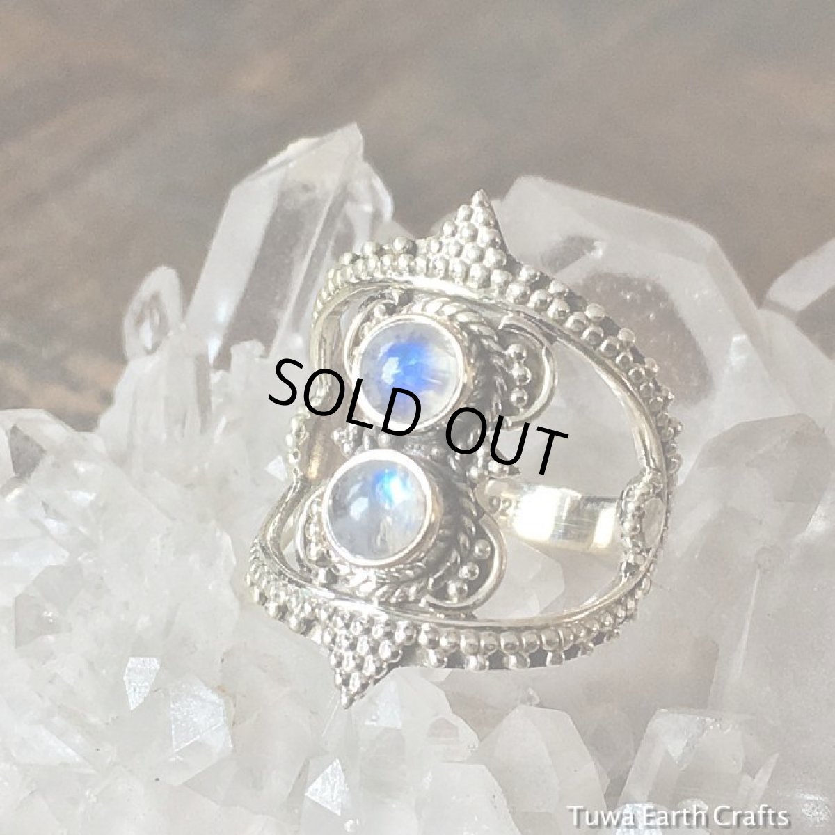 画像4: 高品質レインボームーンストーン　リング★指輪14号★トライバル・エスニック・ジプシー・ボヘミアン　スターリングシルバー　ホワイトラブラドライト　天然石パワーストーン　アクセサリー (4)