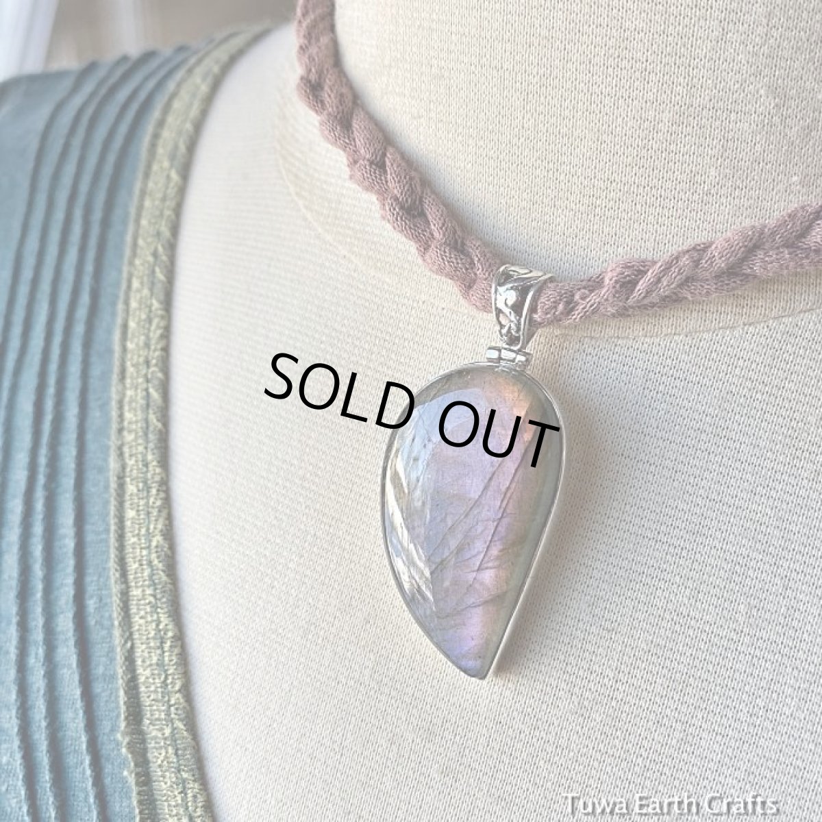 画像4: 【超レア♪】1点物　大ぶり　ピンク　ラブラドライト ペンダント パープル・オレンジ★天然石アクセサリー　スターリングシルバー (4)