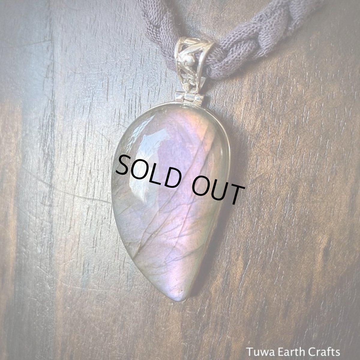 画像2: 【超レア♪】1点物　大ぶり　ピンク　ラブラドライト ペンダント パープル・オレンジ★天然石アクセサリー　スターリングシルバー (2)