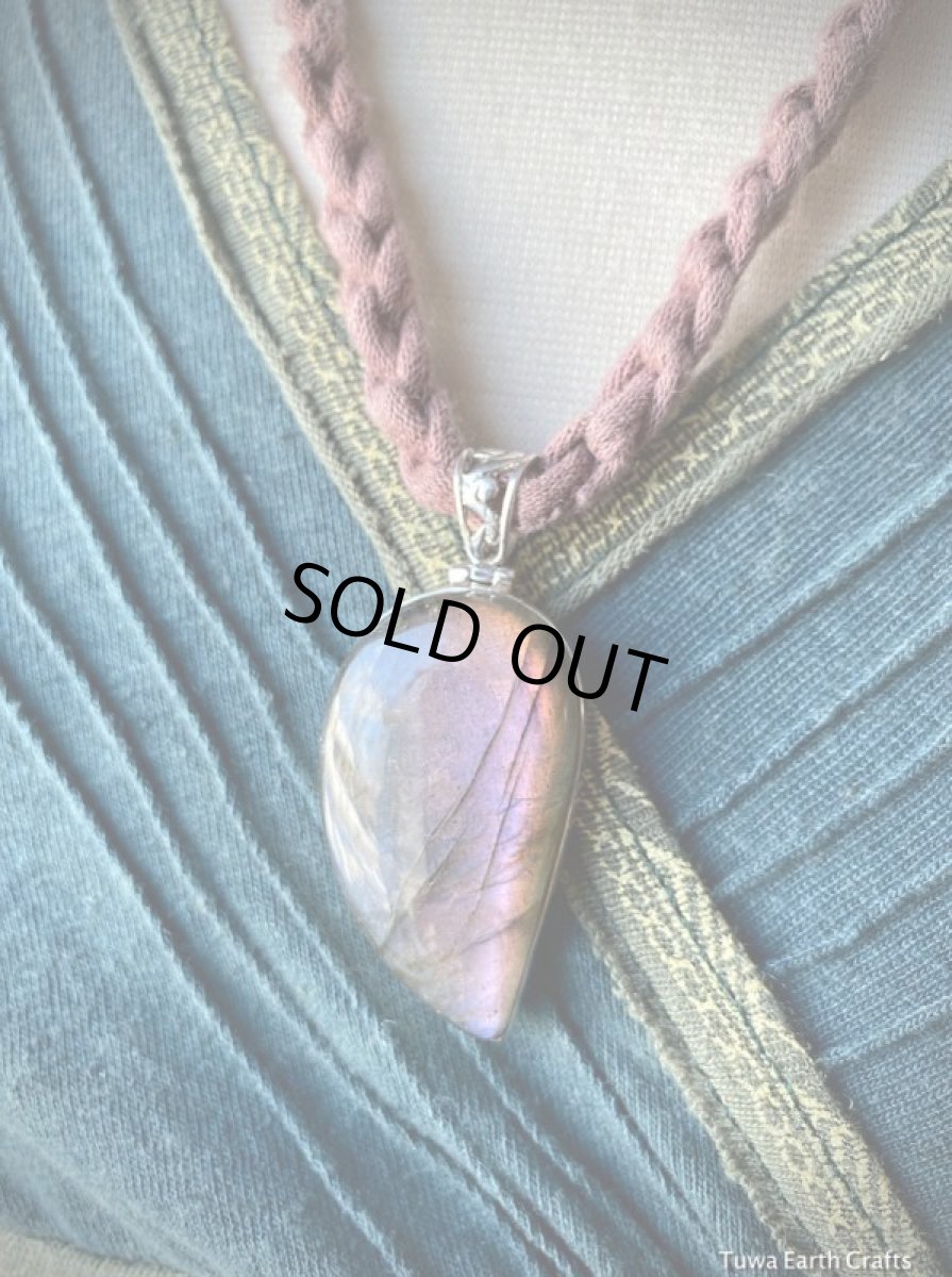 画像17: 【超レア♪】1点物　大ぶり　ピンク　ラブラドライト ペンダント パープル・オレンジ★天然石アクセサリー　スターリングシルバー (17)