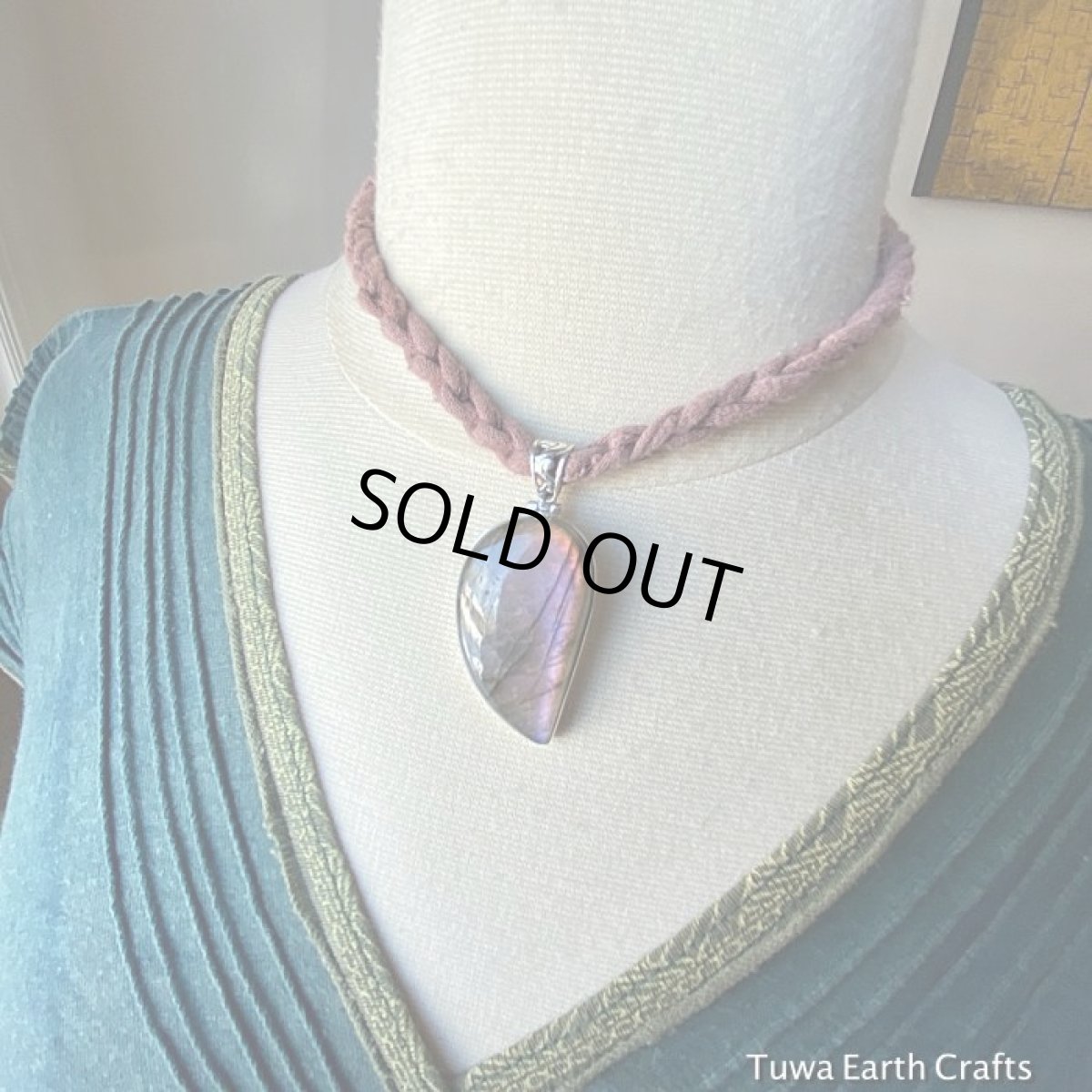 画像5: 【超レア♪】1点物　大ぶり　ピンク　ラブラドライト ペンダント パープル・オレンジ★天然石アクセサリー　スターリングシルバー (5)