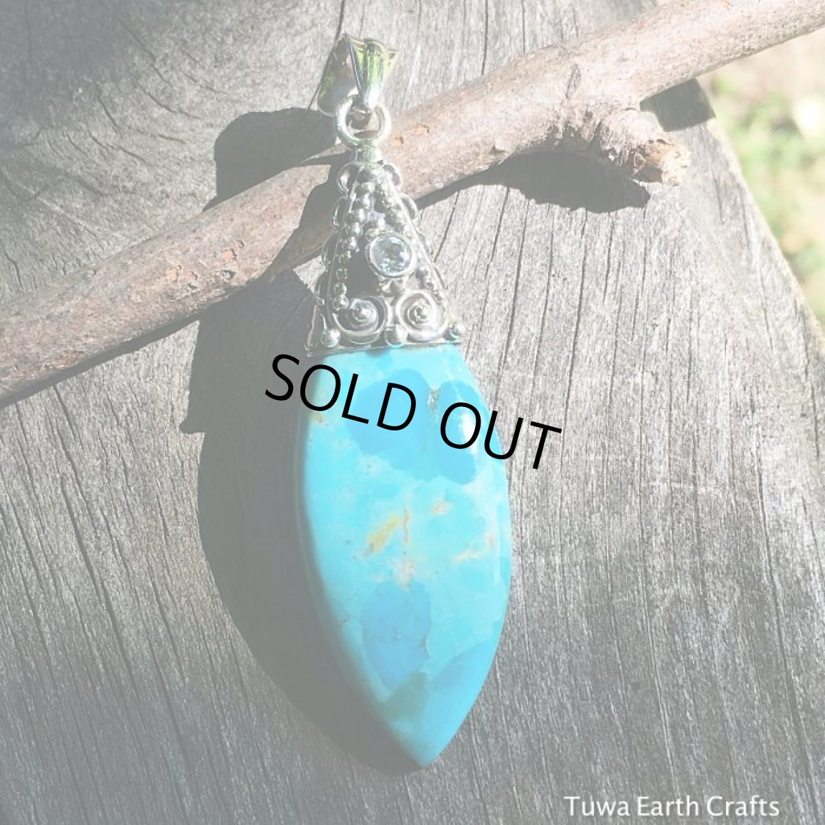 画像2: 【旅のお守り・魔除け・厄除け】1点物　高品質スリーピングビューティーターコイズ＆ブルートパーズ　ペンダントトップ＊幸福を呼ぶ「梟」デザイン＊スターリングシルバー天然石パワーストーン (2)