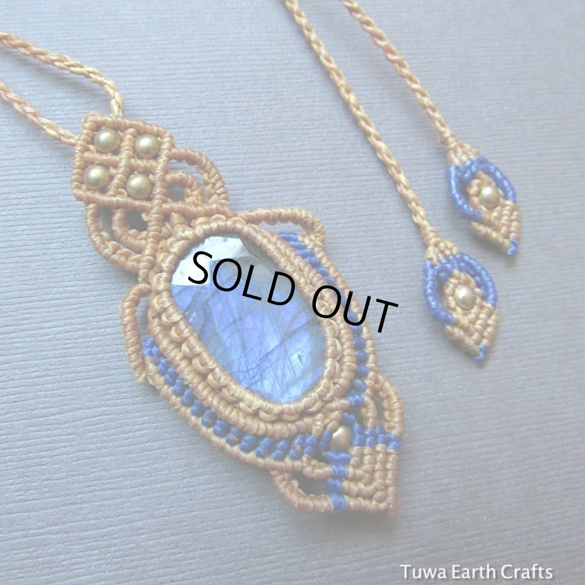 画像3: 【夢の実現をサポート】１点物　ブルーシラー　高品質ラブラドライト ネックレス　ペンダント　天然石マクラメ編みアクセサリー (3)