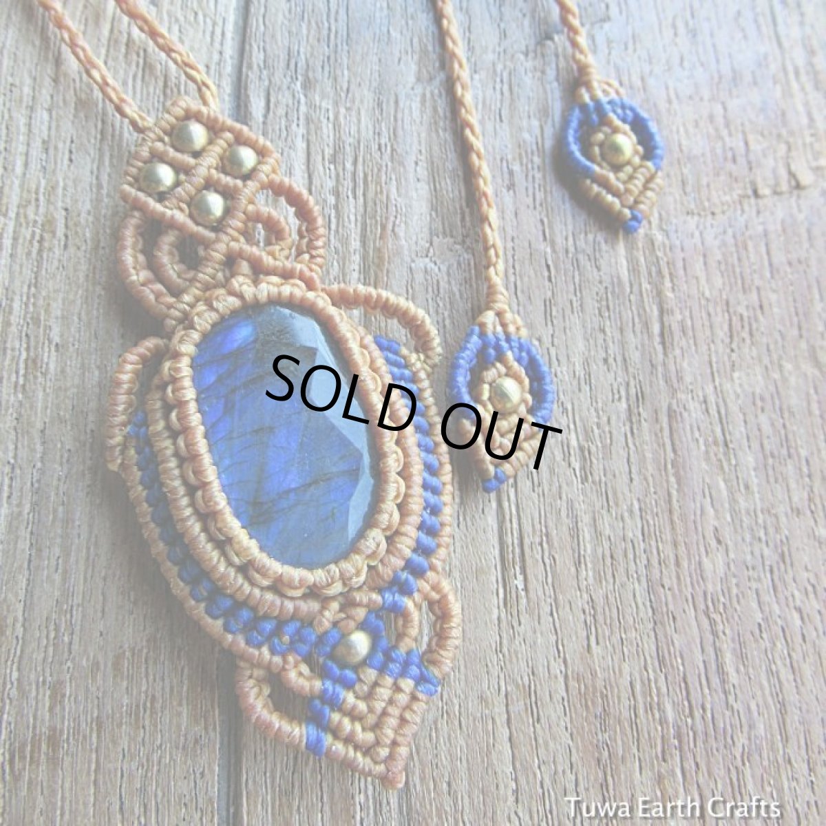 画像8: 【夢の実現をサポート】１点物　ブルーシラー　高品質ラブラドライト ネックレス　ペンダント　天然石マクラメ編みアクセサリー (8)