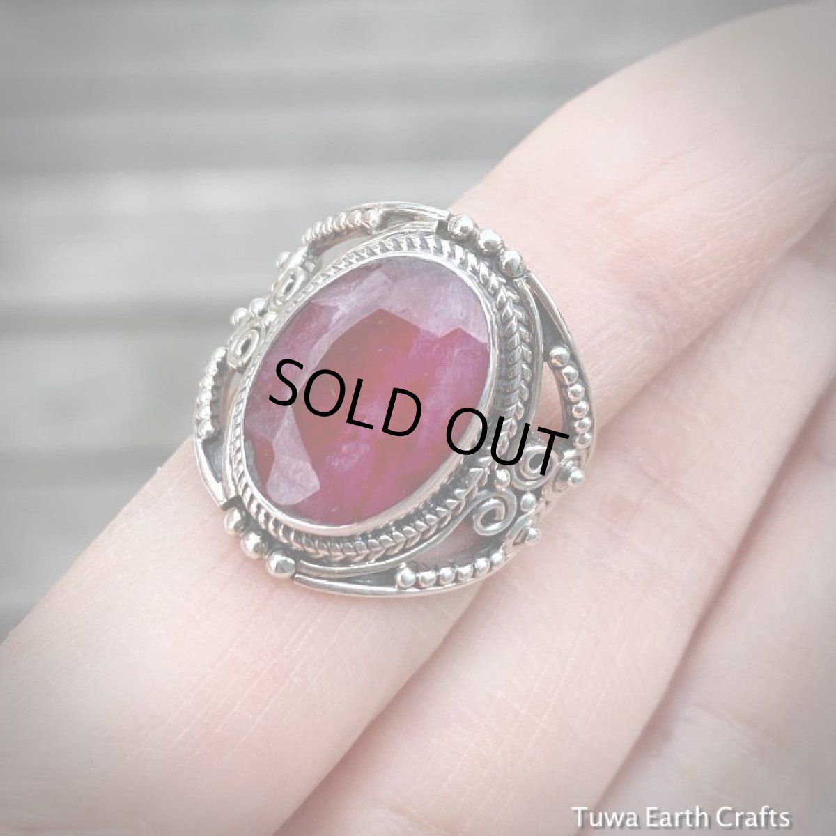 画像15: 1点物　高品質　アフリカ産 天然ルビー指輪リング11号*パワーストーン 天然石アクセサリー (15)