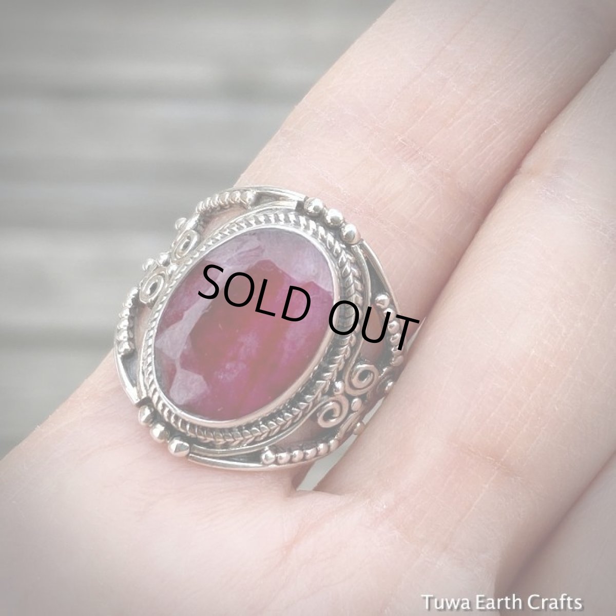 画像16: 1点物　高品質　アフリカ産 天然ルビー指輪リング11号*パワーストーン 天然石アクセサリー (16)