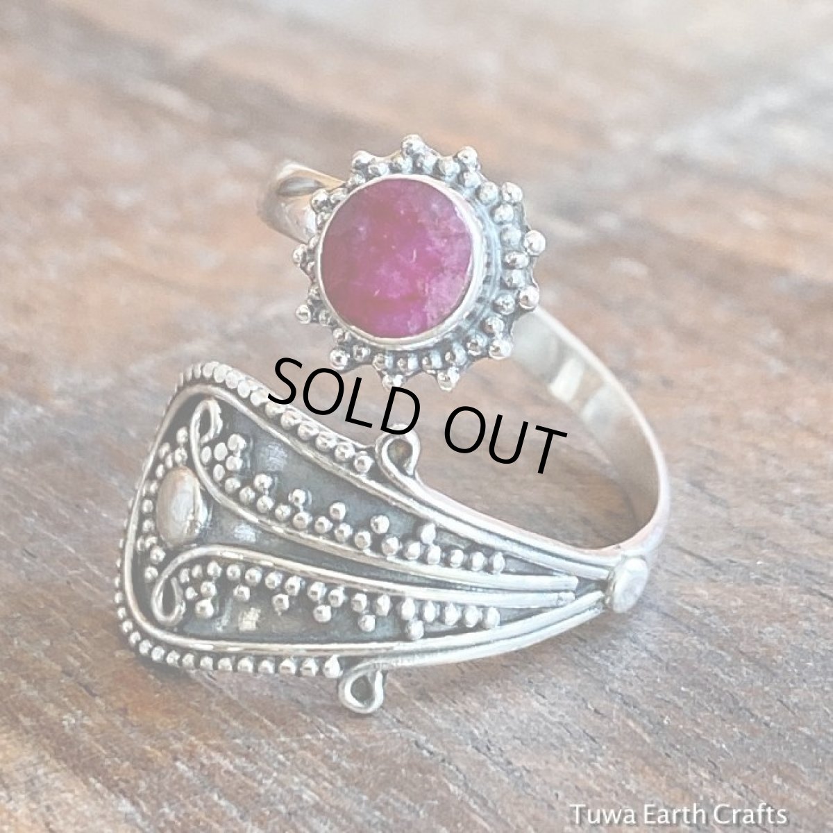 画像2: 1点物　高品質　アフリカ産 天然ルビー指輪リング12号（11号〜14号ぐらいまで調節可）*ハンドメイド　パワーストーン ジュエリー　天然石アクセサリー (2)