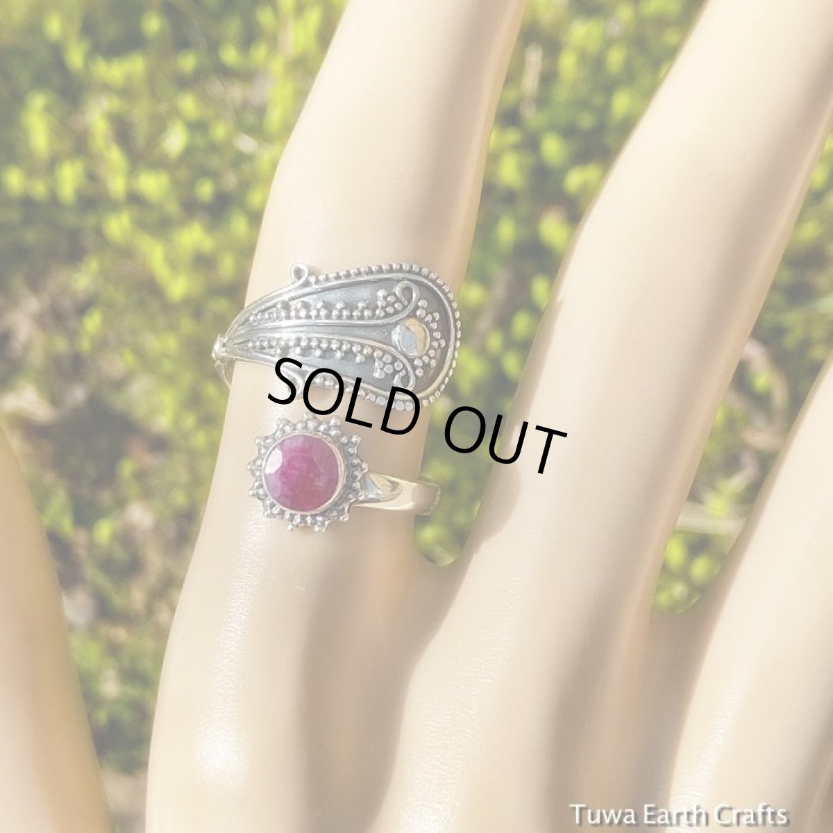 画像16: 1点物　高品質　アフリカ産 天然ルビー指輪リング12号（11号〜14号ぐらいまで調節可）*ハンドメイド　パワーストーン ジュエリー　天然石アクセサリー (16)