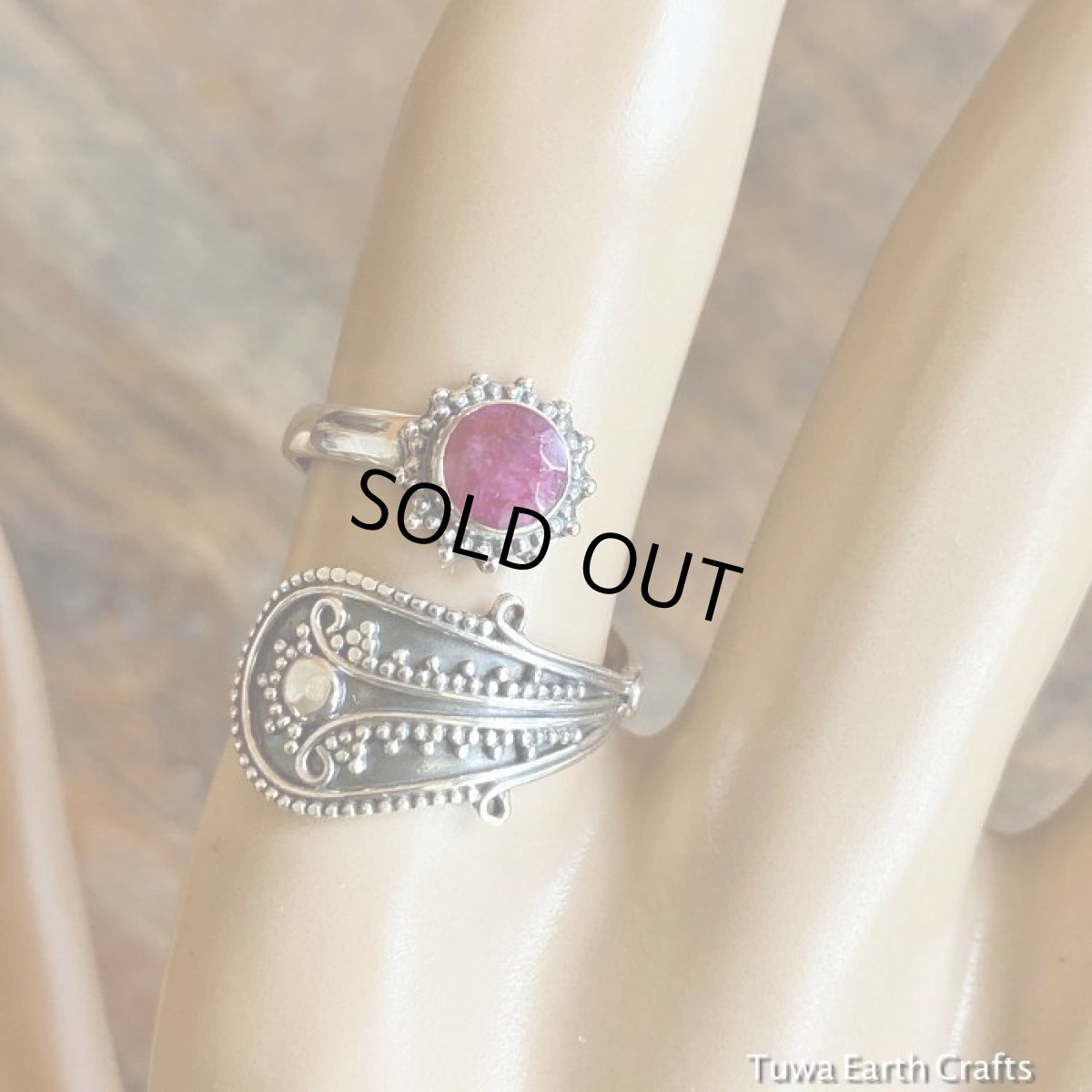 画像8: 1点物　高品質　アフリカ産 天然ルビー指輪リング12号（11号〜14号ぐらいまで調節可）*ハンドメイド　パワーストーン ジュエリー　天然石アクセサリー (8)