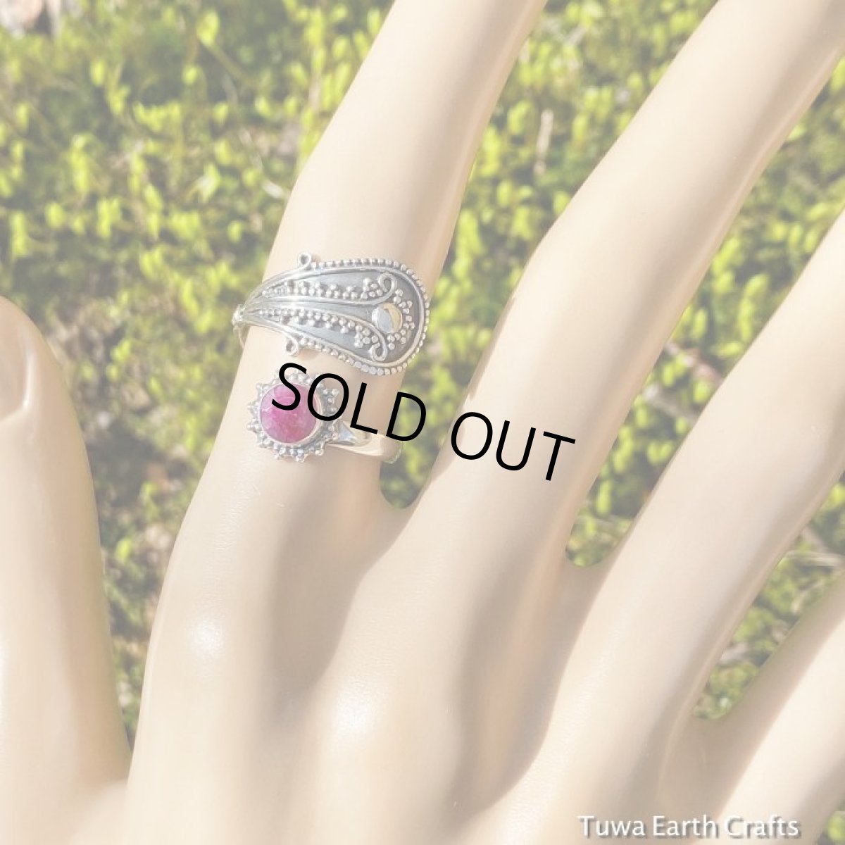 画像15: 1点物　高品質　アフリカ産 天然ルビー指輪リング12号（11号〜14号ぐらいまで調節可）*ハンドメイド　パワーストーン ジュエリー　天然石アクセサリー (15)