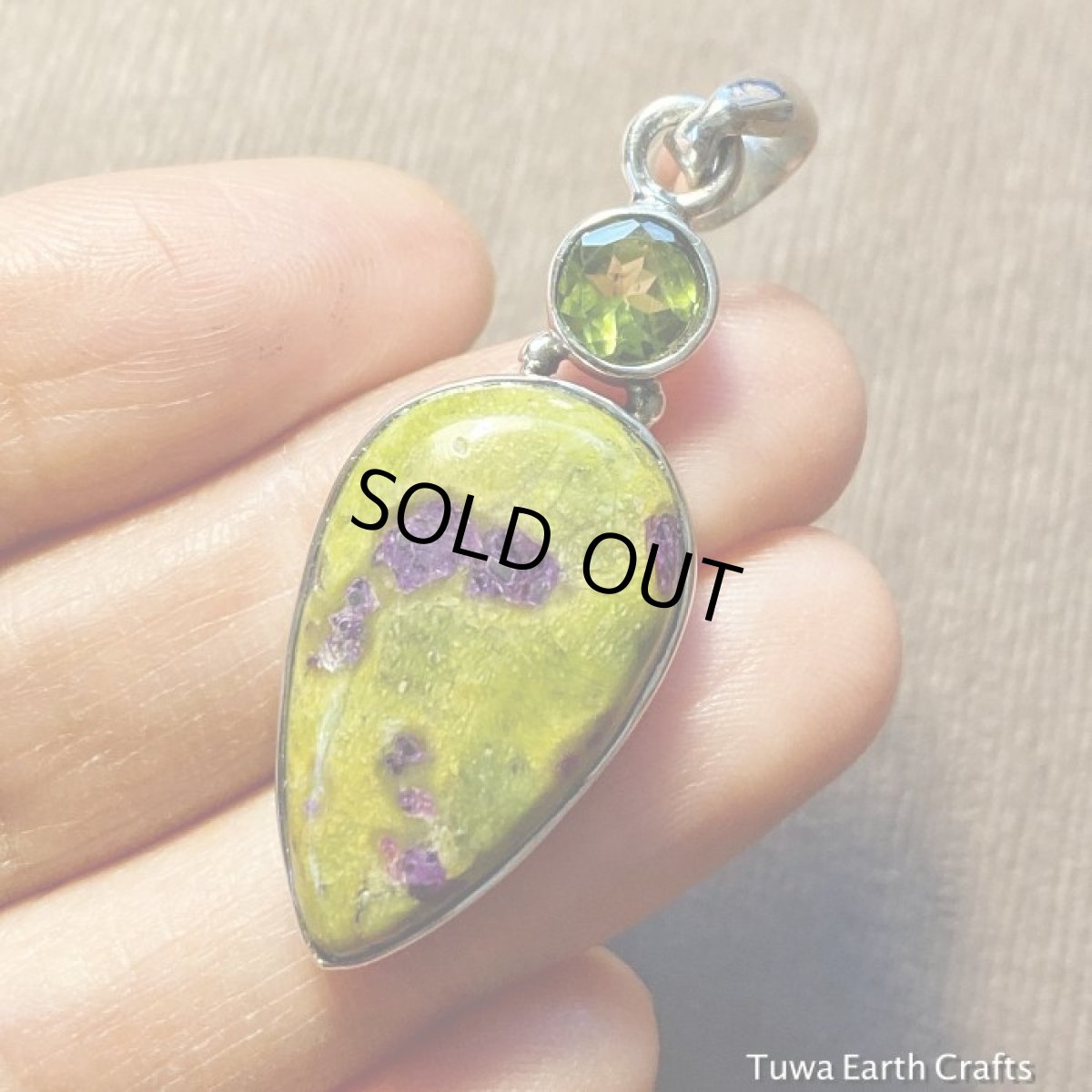画像6: 1点ものレア希少ストーン高品質アトランティサイト&ペリドット　ペンダントトップ★スティッチタイト・スティヒタイト　ヒーリングストーン ジュエリー (6)