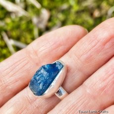 画像7: 1点物　高品質　ブルーアパタイト原石シルバーリング　指輪11号　ヒーリング天然石パワーストーンアクセサリー　ジュエリー (7)