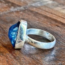画像13: 1点物　高品質　ブルーアパタイト原石シルバーリング　指輪11号　ヒーリング天然石パワーストーンアクセサリー　ジュエリー (13)