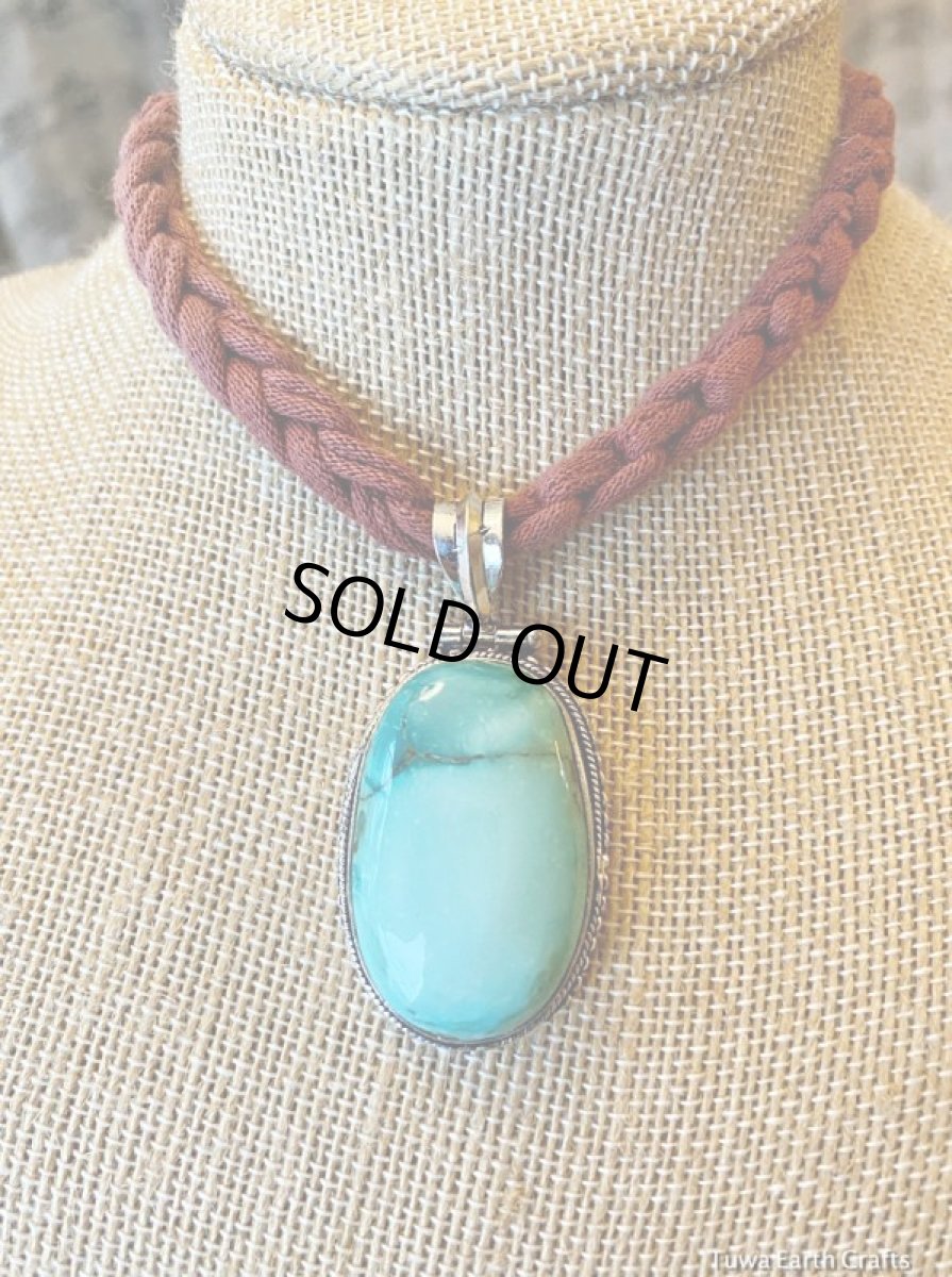 画像12: 【旅のお守り】1点もの大ぶりターコイズ（トルコ石）　ペンダントトップ＊天然石パワーストーンアクセサリーお守りヒーリングストーン (12)