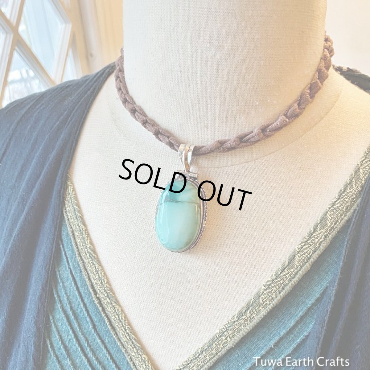 画像10: 【旅のお守り】1点もの大ぶりターコイズ（トルコ石）　ペンダントトップ＊天然石パワーストーンアクセサリーお守りヒーリングストーン (10)