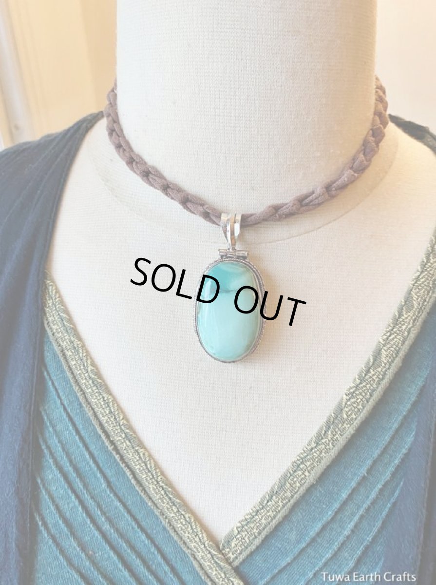 画像13: 【旅のお守り】1点もの大ぶりターコイズ（トルコ石）　ペンダントトップ＊天然石パワーストーンアクセサリーお守りヒーリングストーン (13)