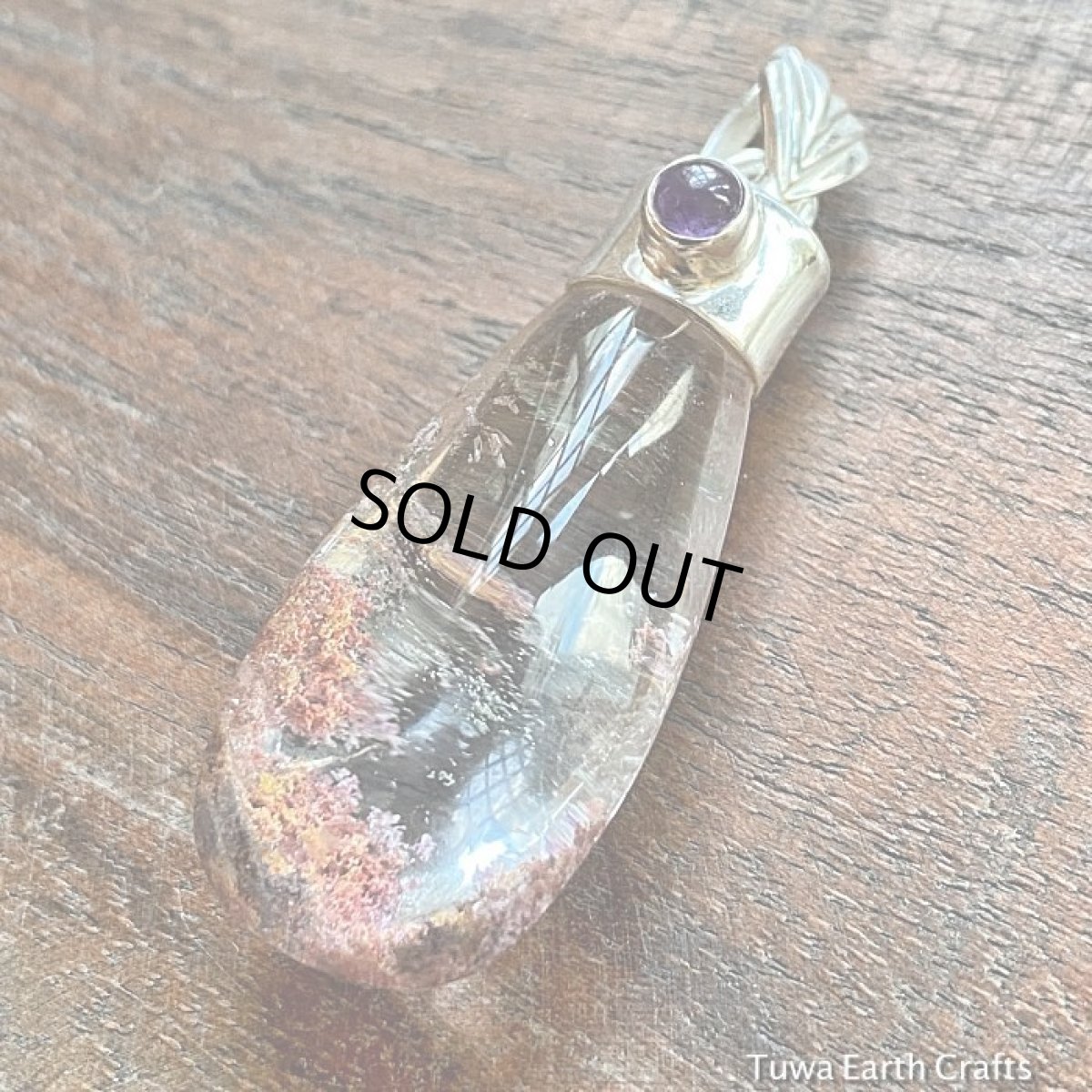 画像4: 【ヒーリング・開運・大地との繋がり】大ぶり高品質ガーデンクォーツ＆アメジスト　ペンダントトップ★庭園水晶★ヒーリングジュエリー天然石パワーストーンアクセサリー (4)