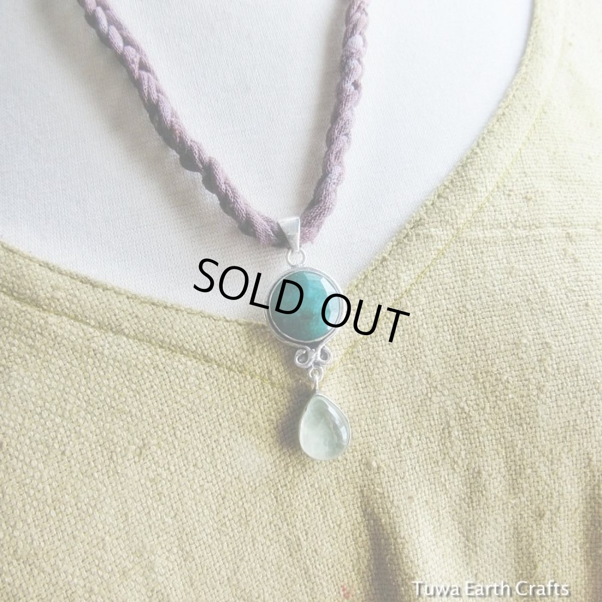 画像16: １点物　 天然エメラルド&プレナイト  ペンダントトップ*ハンドメイド　ジュエリー　パワーストーン天然石アクセサリー (16)