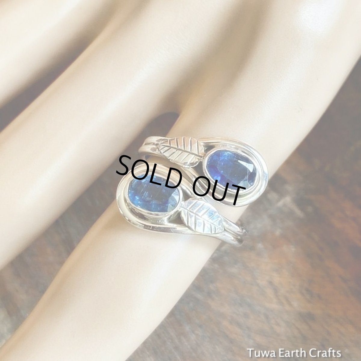 画像8: サイズ調節可能 きらきら宝石質 藍色ブルーカイヤナイト指輪リング★葉っぱデザイン★11,12,13,14号★カイアナイト ハンドメイド ヒーリングストーン ジュエリー  天然石アクセサリー (8)