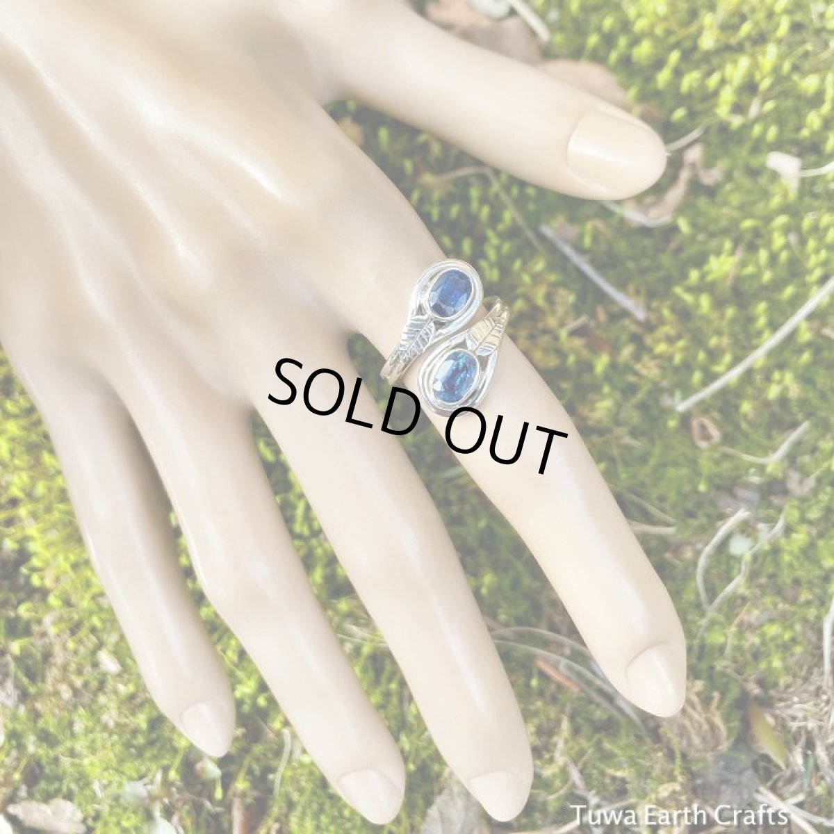 画像15: サイズ調節可能 きらきら宝石質 藍色ブルーカイヤナイト指輪リング★葉っぱデザイン★11,12,13,14号★カイアナイト ハンドメイド ヒーリングストーン ジュエリー  天然石アクセサリー (15)