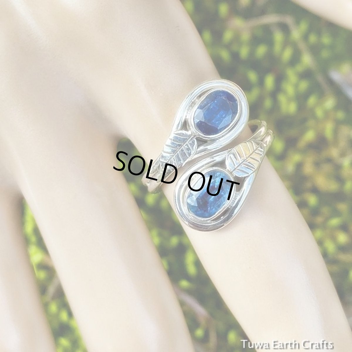 画像16: サイズ調節可能 きらきら宝石質 藍色ブルーカイヤナイト指輪リング★葉っぱデザイン★11,12,13,14号★カイアナイト ハンドメイド ヒーリングストーン ジュエリー  天然石アクセサリー (16)