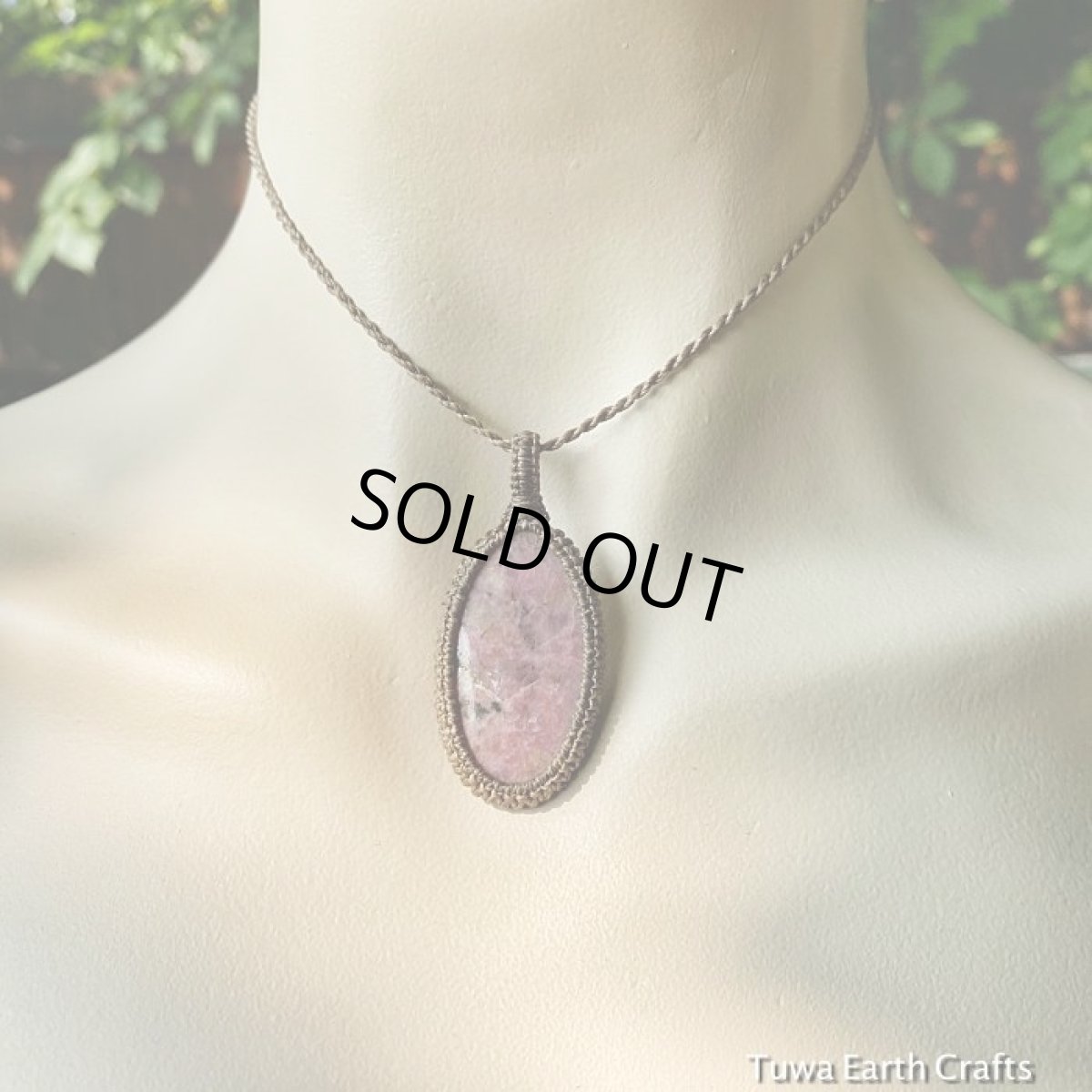 画像5: １点もの　行動の石　ロードナイト天然石シンプルペンダント/ネックレス*パワーストーン天然石ヒーリングストーン マクラメ　金属アレルギー対応 (5)