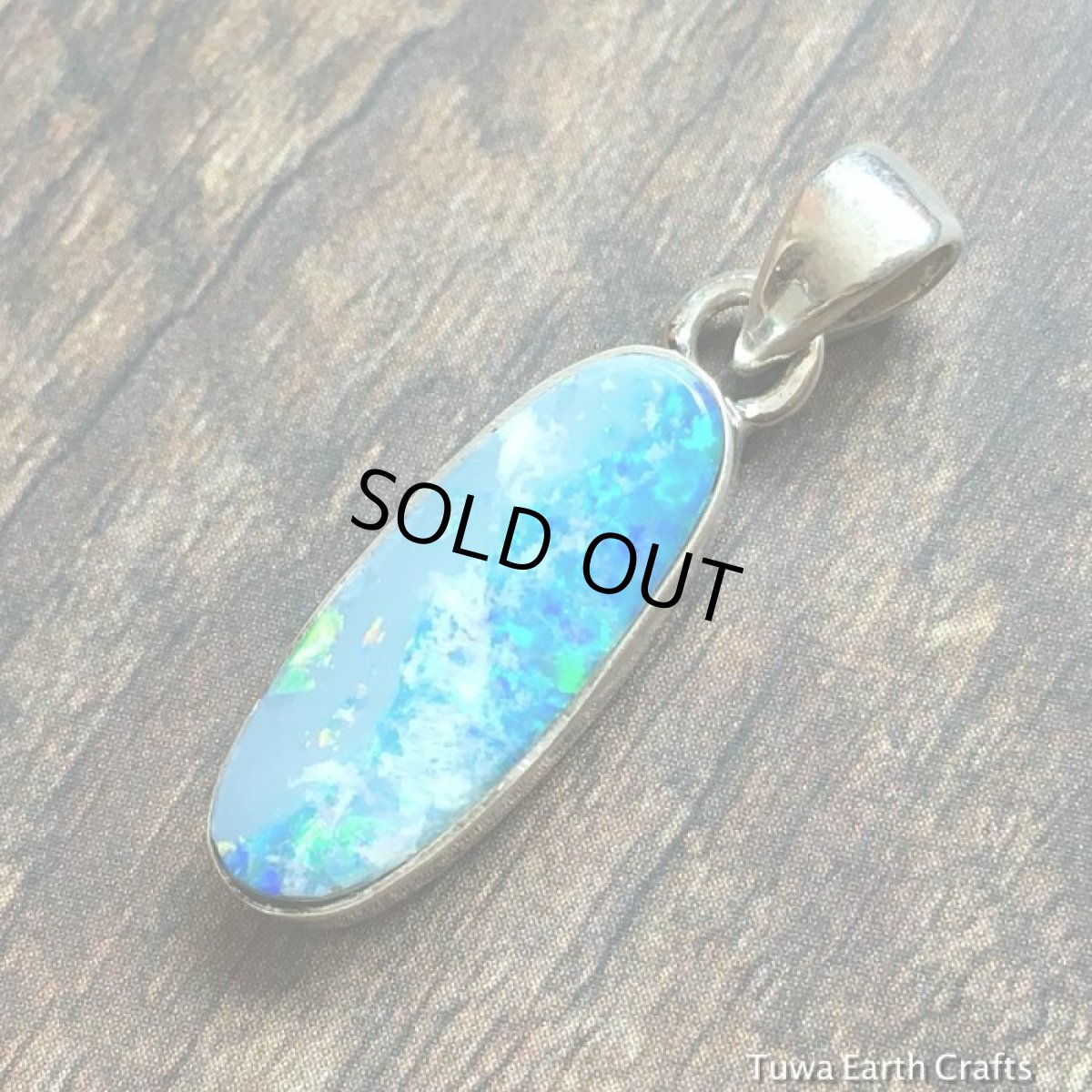 画像20: １点もの　高品質オーストラリア産オパール ペンダントトップ　チェーン付き　ヒーリングストーン天然石アクセサリーお守りジュエリー (20)