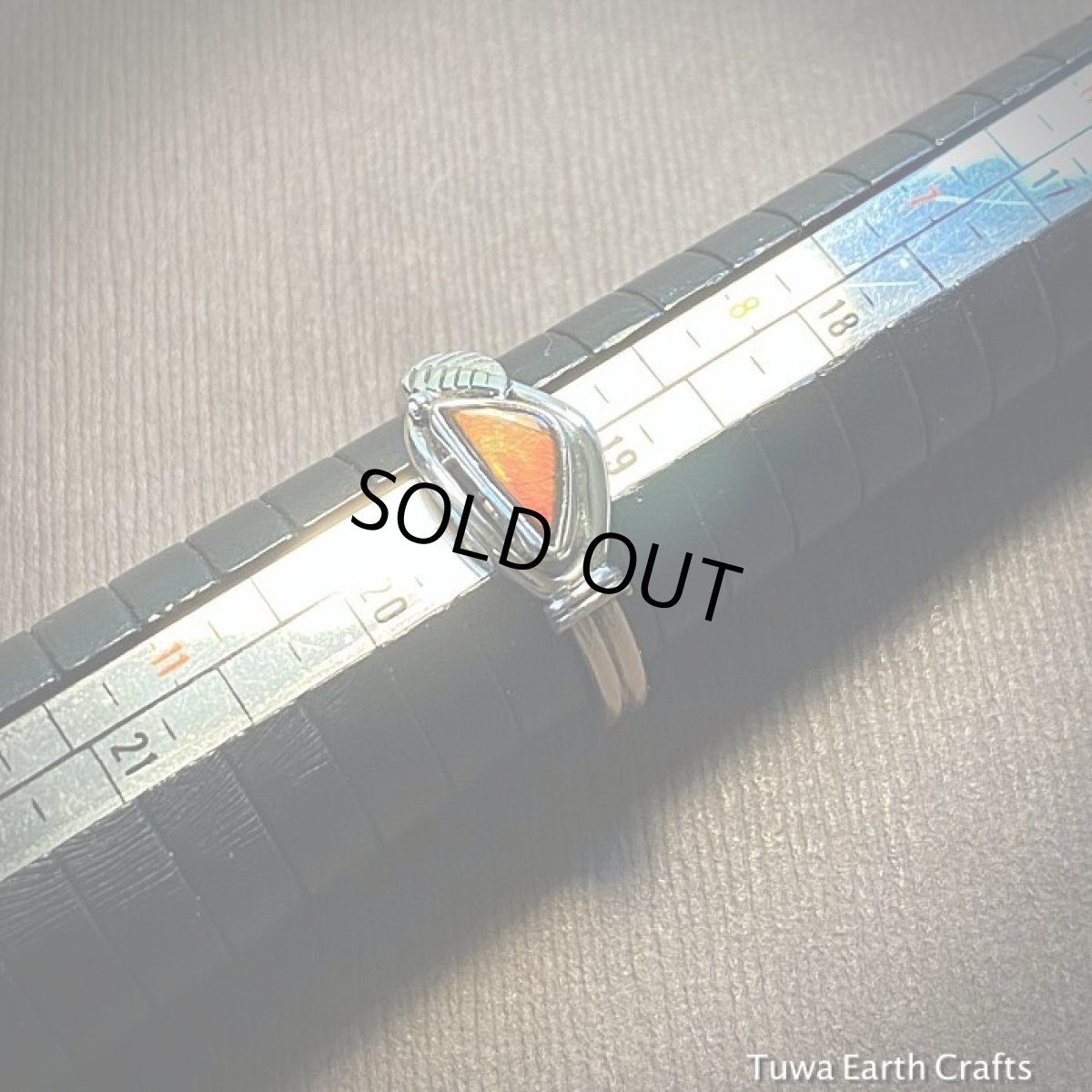 画像11: 【開運・厄除け】1点物　高品質　カナダ産 アンモライト　リング19号*葉っぱモチーフ　ハンドメイド　ヒーリングお守りジュエリー　天然石アクセサリー (11)