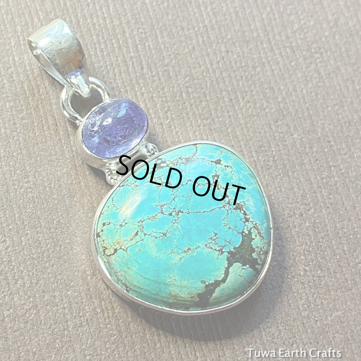 画像3: 【魔除け・邪気払い】1点物　高品質ターコイズ (チベット産）&タンザナイト ペンダントトップ★ヒーリングストーンお守り★スターリングシルバー★パワーストーン天然石 (3)