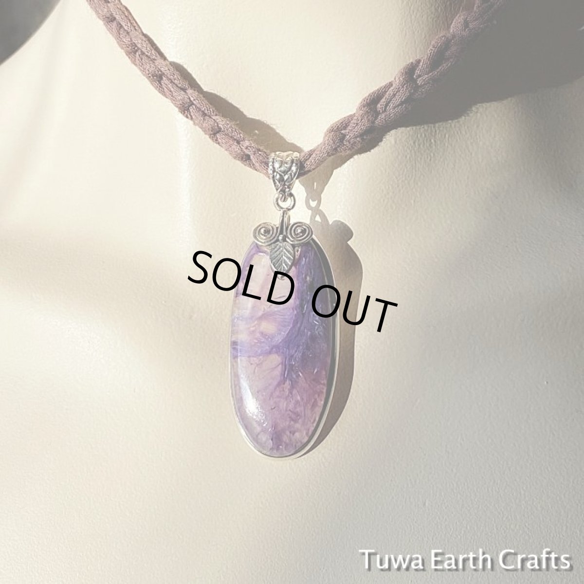 画像17: 石全長4.7cm大ぶり極上１点ものチャロアイトインクオーツ（エンジェルシリカ）　ペンダントトップ★スターリングシルバー★世界三大ヒーリングストーン (17)