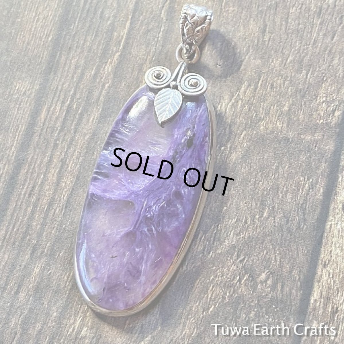 画像18: 石全長4.7cm大ぶり極上１点ものチャロアイトインクオーツ（エンジェルシリカ）　ペンダントトップ★スターリングシルバー★世界三大ヒーリングストーン (18)