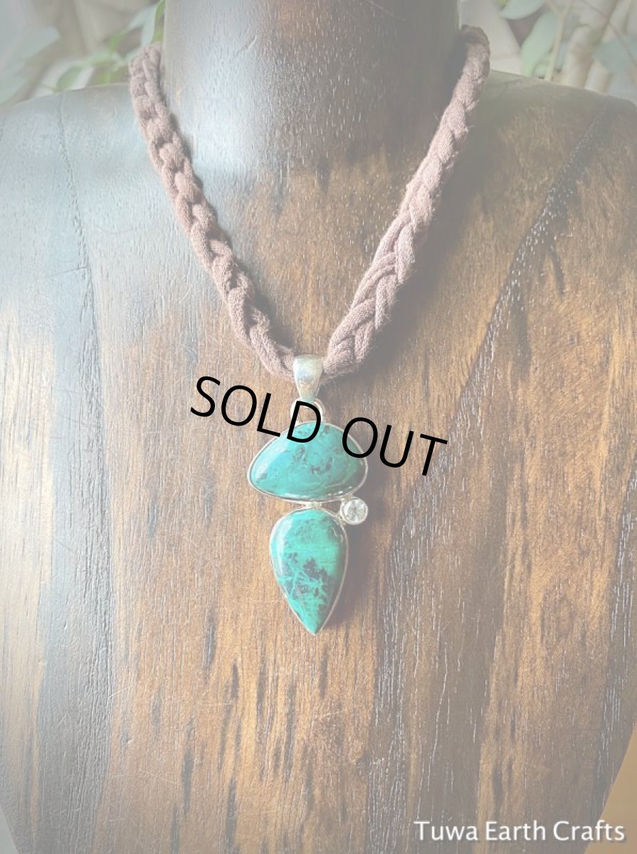 画像15: 【ヒーリング・開運】大ぶり高品質クリソコラ ペンダントトップ★クリソコーラ　ネイティブアメリカン　クリソマラカイト　ジュエリー　天然石アクセサリー (15)