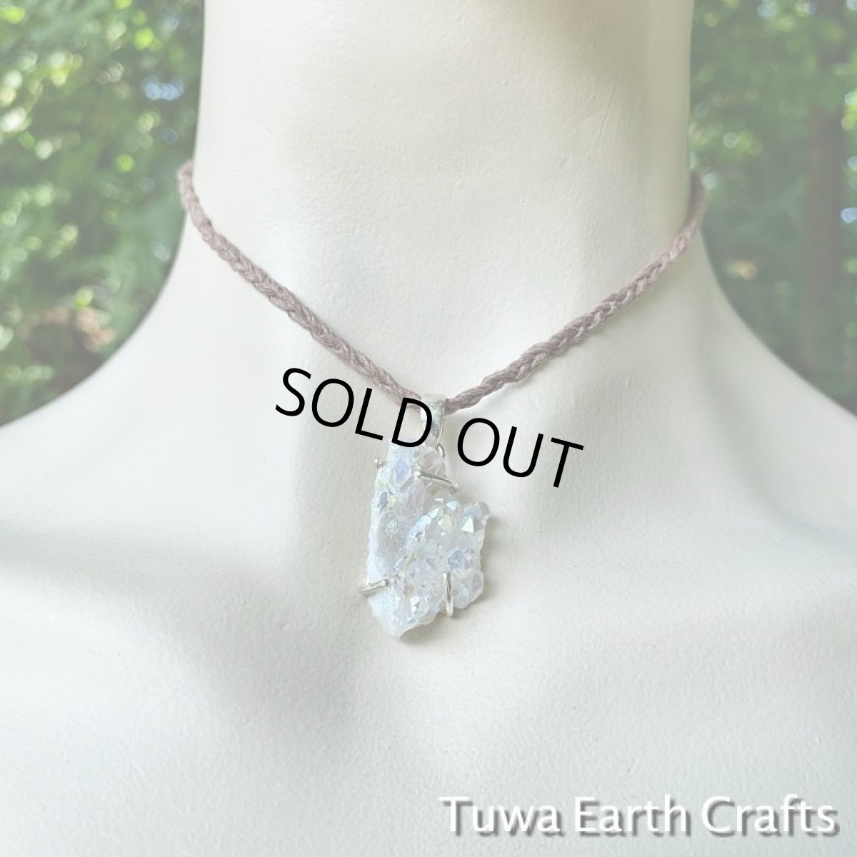 画像13: 1点もの　キラキラ高品質エンジェルオーラ原石ペンダントトップ*オーラ水晶クラスター*クリスタルヒーリングストーンお守りジュエリー 天然石パワーストーン (13)