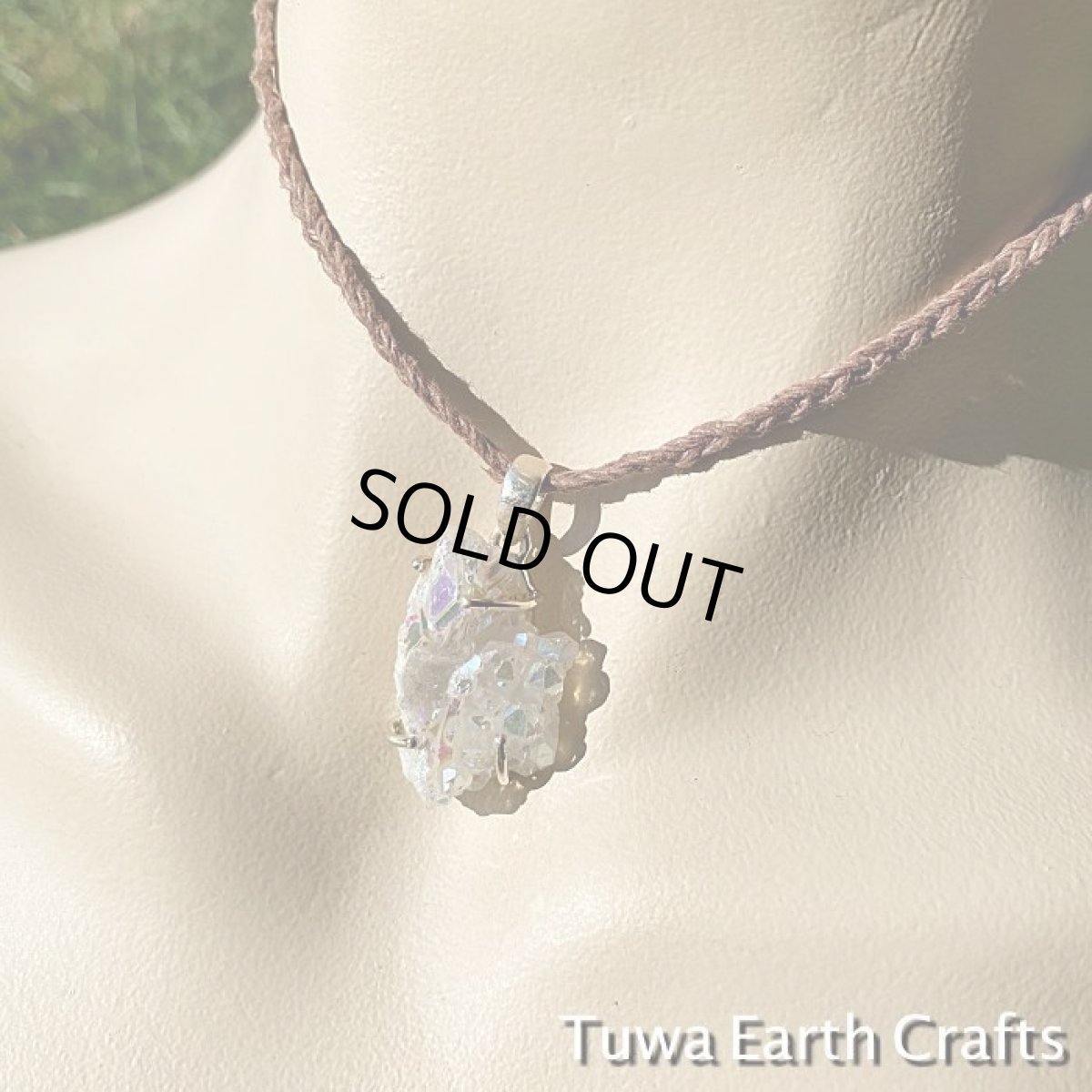 画像9: 1点もの　キラキラ高品質エンジェルオーラ原石ペンダントトップ*オーラ水晶クラスター*クリスタルヒーリングストーンお守りジュエリー 天然石パワーストーン (9)