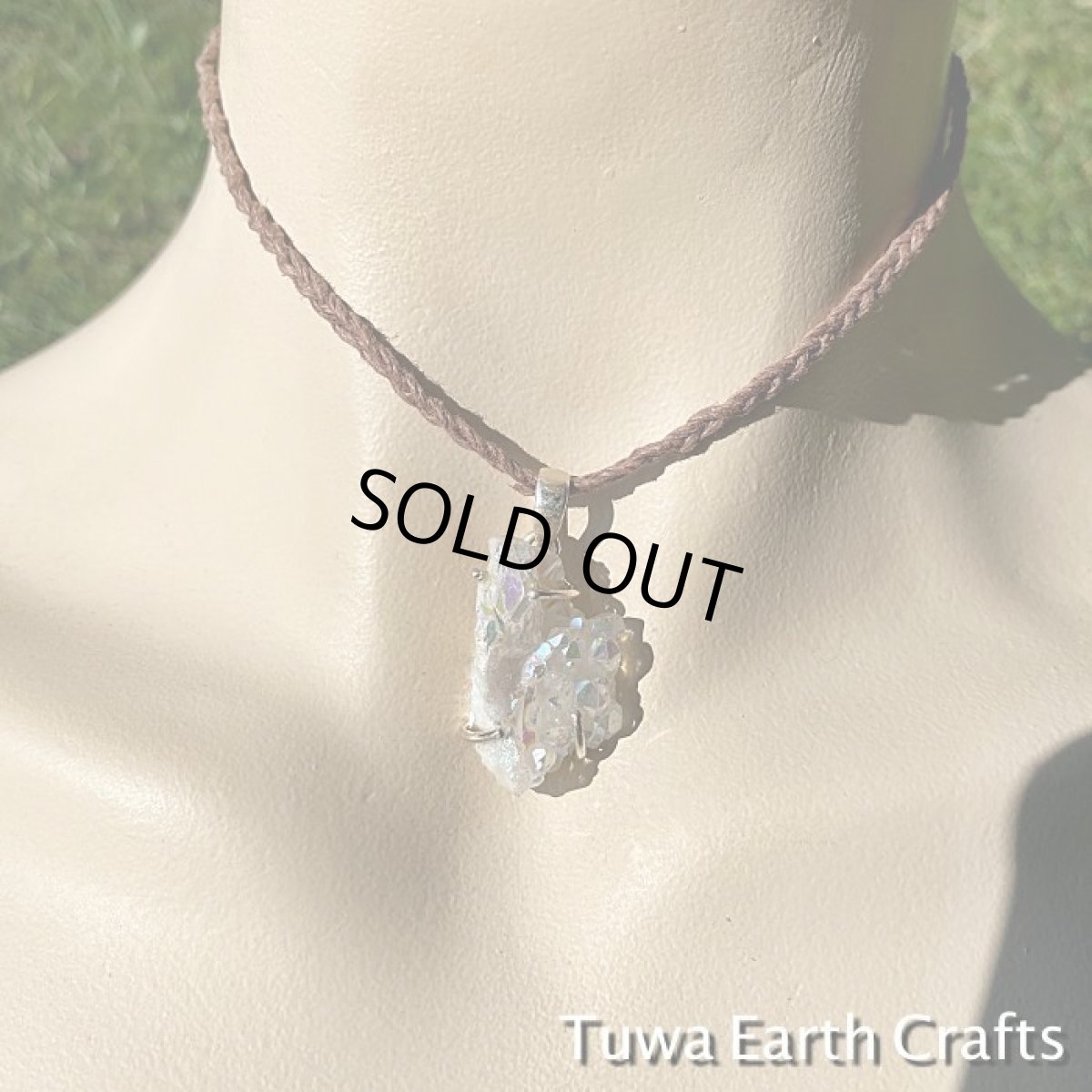 画像11: 1点もの　キラキラ高品質エンジェルオーラ原石ペンダントトップ*オーラ水晶クラスター*クリスタルヒーリングストーンお守りジュエリー 天然石パワーストーン (11)