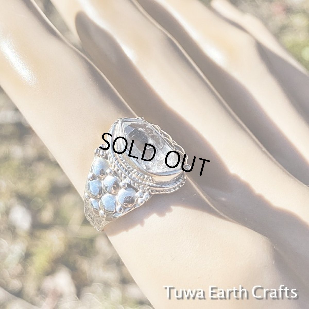 画像9: 【ドリームクリスタル 】1点もの 高品質ハーキマーダイヤモンド 指輪リング 14号★出産・安産お守り 4月誕生石 ハンドメイド ヒーリングストーン ジュエリー 天然石アクセサリー (9)