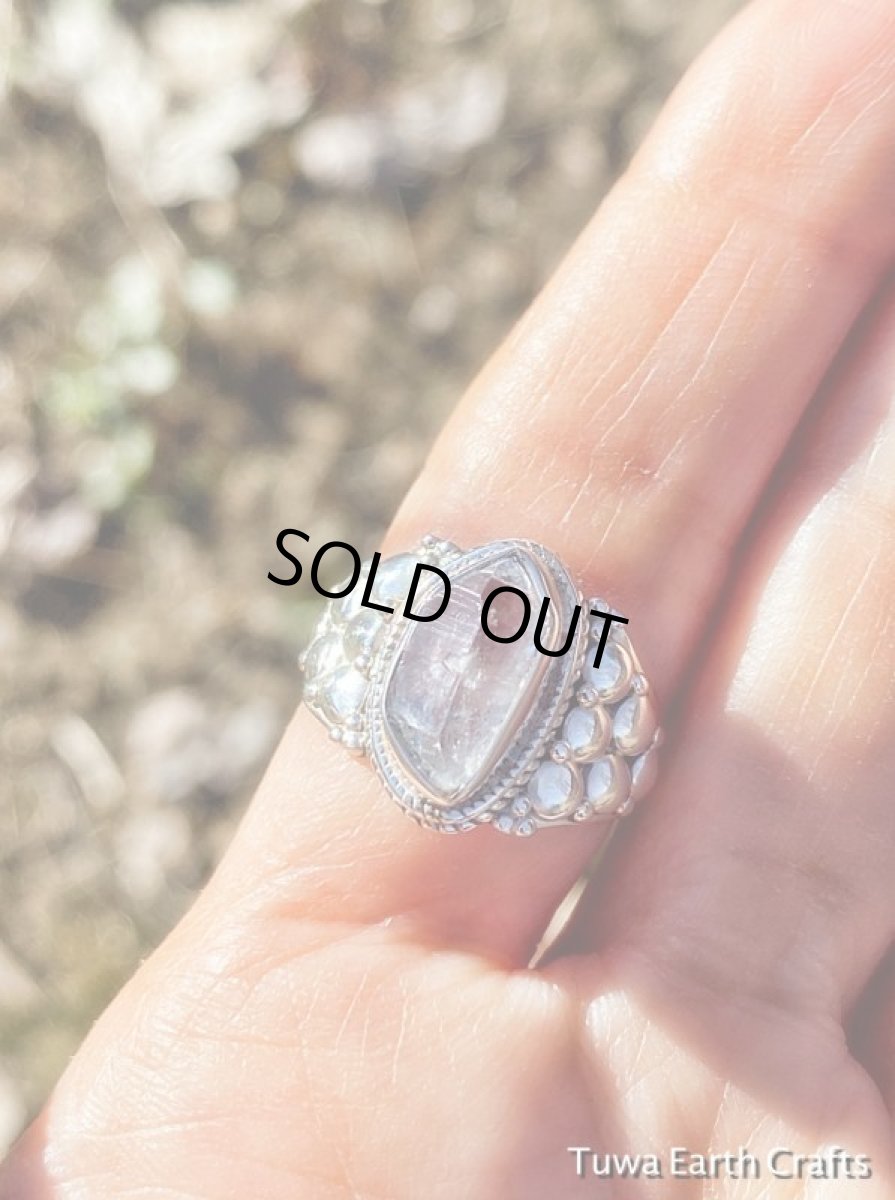 画像13: 【ドリームクリスタル 】1点もの 高品質ハーキマーダイヤモンド 指輪リング 14号★出産・安産お守り 4月誕生石 ハンドメイド ヒーリングストーン ジュエリー 天然石アクセサリー (13)