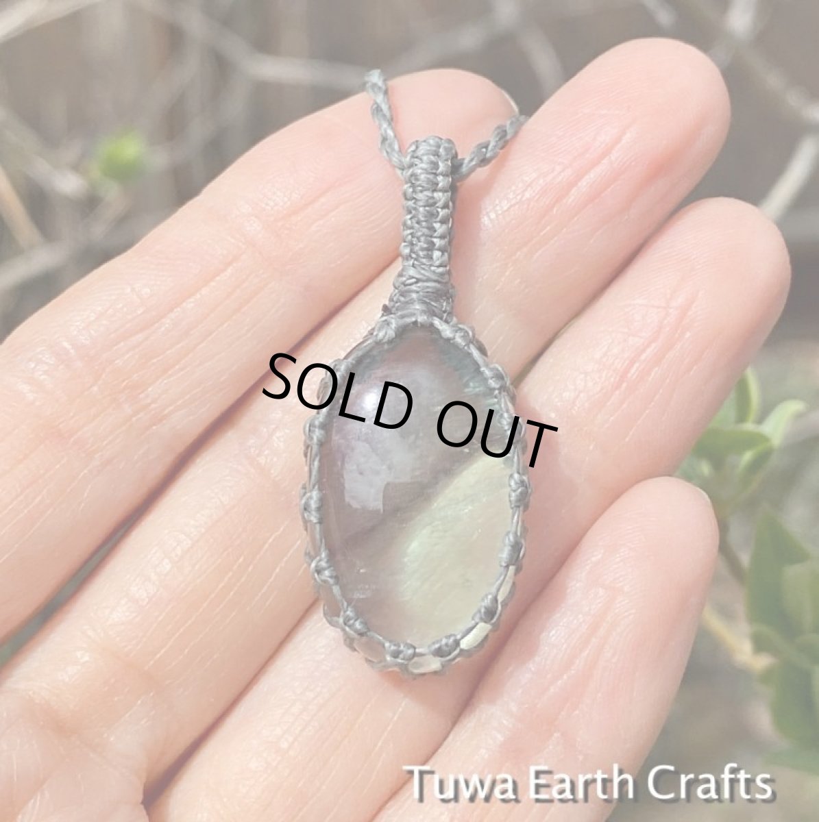 画像13: 【自由な発想を促す】１点物　グリーンフローライト　ペンダント・ネックレス★シンプル＆ナチュラル　マクラメ編み　受験お守り　天然石パワーストーン (13)