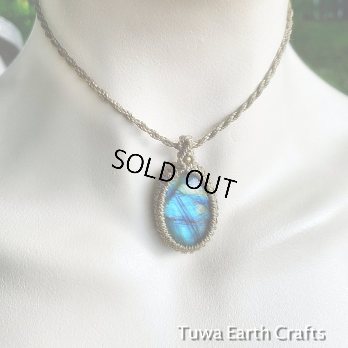 画像13: 【夢の実現をサポート】神秘的ブルーシラー♪ 高品質ラブラドライト　ペンダント/ネックレス　1点物　シンプル　マクラメ　ヒーリングお守りジュエリー　天然石パワーストーンアクセサリー (13)