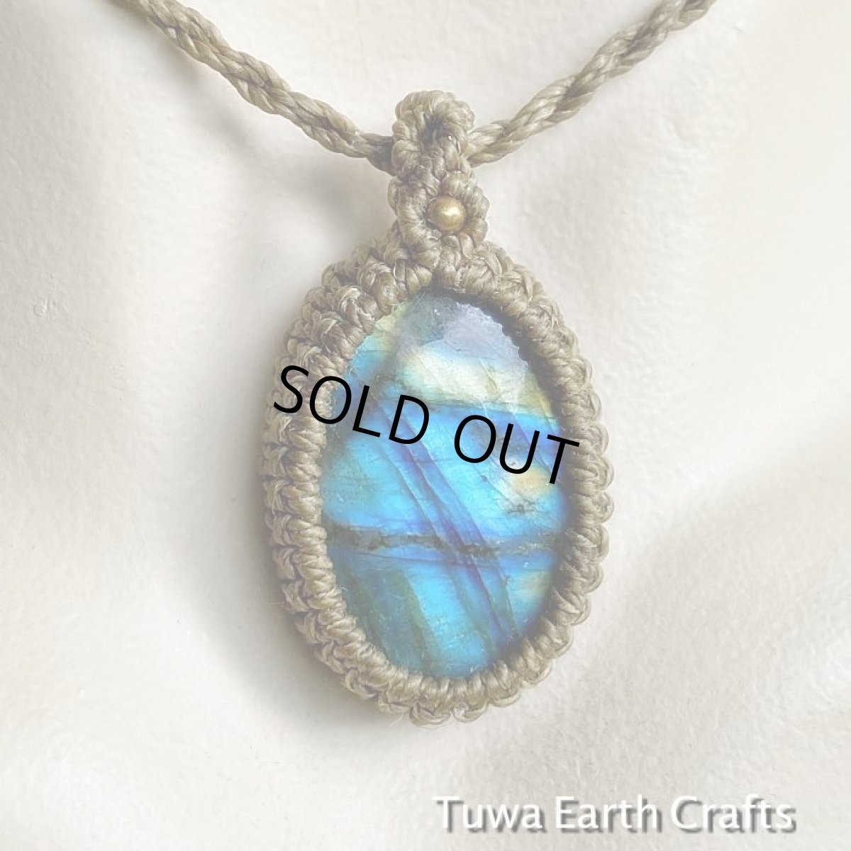 画像14: 【夢の実現をサポート】神秘的ブルーシラー♪ 高品質ラブラドライト　ペンダント/ネックレス　1点物　シンプル　マクラメ　ヒーリングお守りジュエリー　天然石パワーストーンアクセサリー (14)