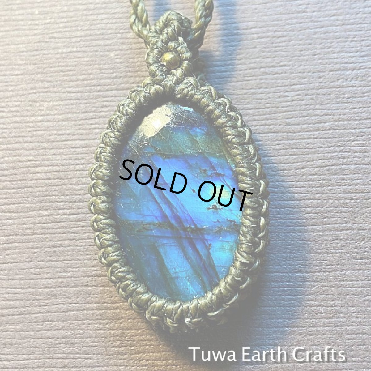 画像2: 【夢の実現をサポート】神秘的ブルーシラー♪ 高品質ラブラドライト　ペンダント/ネックレス　1点物　シンプル　マクラメ　ヒーリングお守りジュエリー　天然石パワーストーンアクセサリー (2)