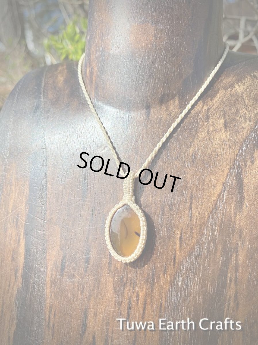 画像11: 【魔除け・お守り石】高品質 モンタナアゲート ペンダント・ネックレス　1点ものマクラメ編み　シンプル＆ナチュラル　パワーストーン天然石アクセサリー (11)