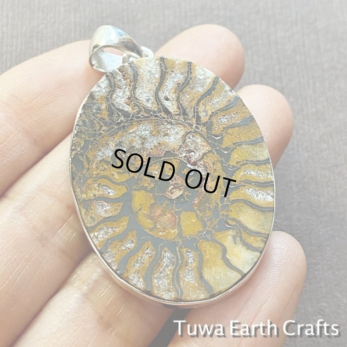 画像12: 【生命力アップ・グラウンディング・開運】大ぶりヘマタイト入り高品質アンモナイト化石ペンダントトップ★ヒーリングストーン天然石ジュエリー　パワーストーンアクセサリー (12)