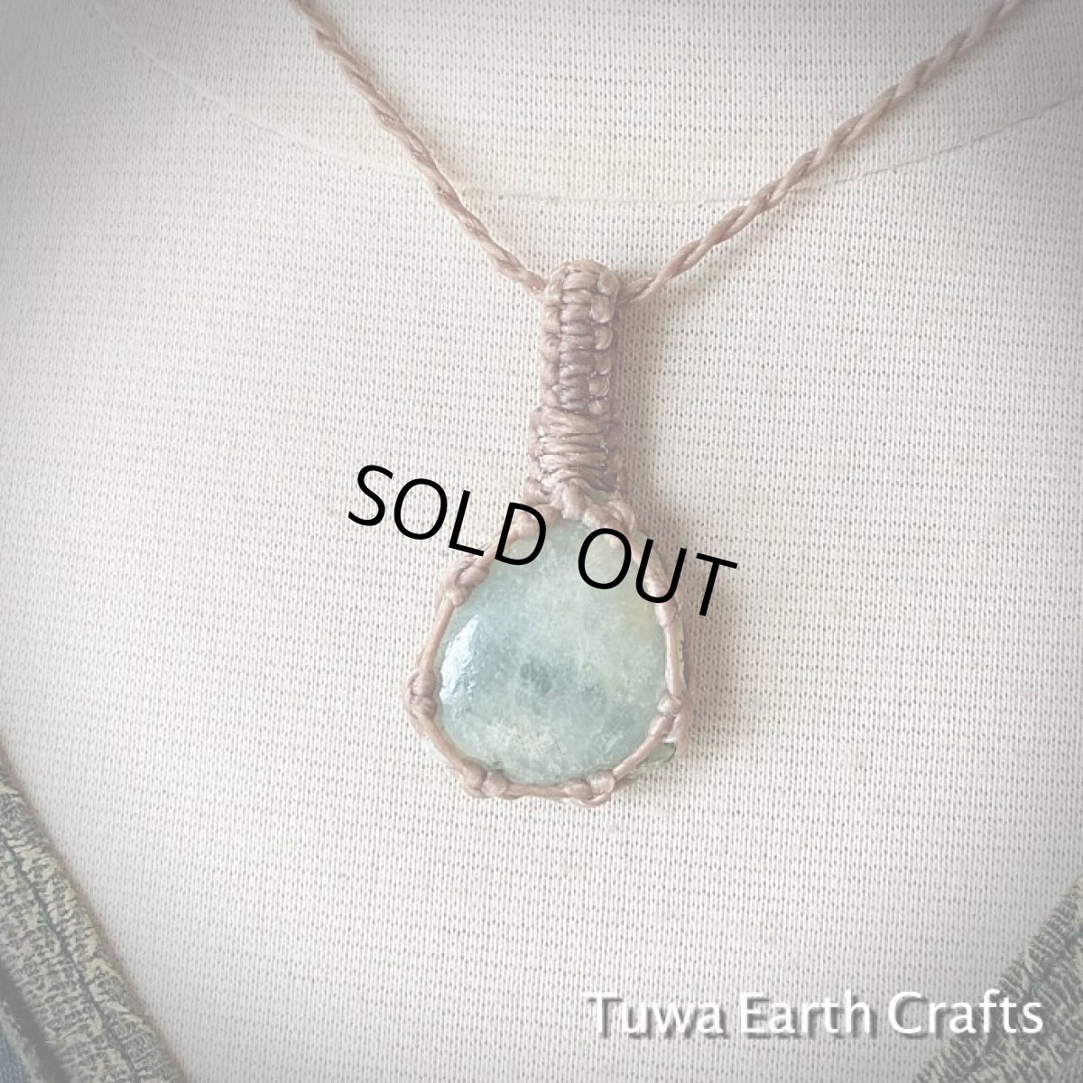 画像13: 【富・幸福のシンボル】1点物　天然アクアマリン（ブラジル産）原石ペンダント・ネックレス　シンプル　マクラメ　　天然石パワーストーン*ヒーリングお守りハンドメイドアクセサリー (13)