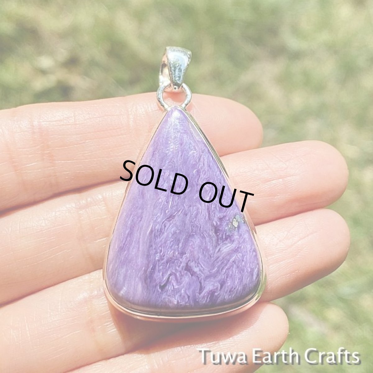 画像2: 大ぶり　1点物　高品質チャロアイト　ペンダントトップ★世界三大ヒーリングストーン天然石パワーストーンお守りアクセサリー (2)